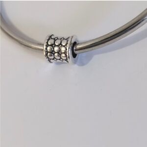 Silver Studded Spacer Charm for Pandora‎ Style Bracelet